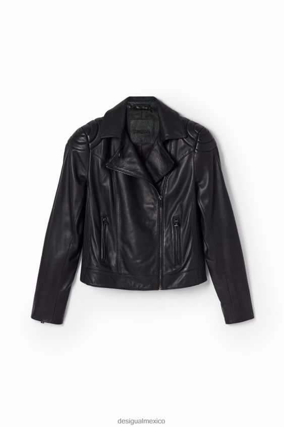 Desigual mujer chaqueta motera con efecto de cuero VZ26R01140 ropa