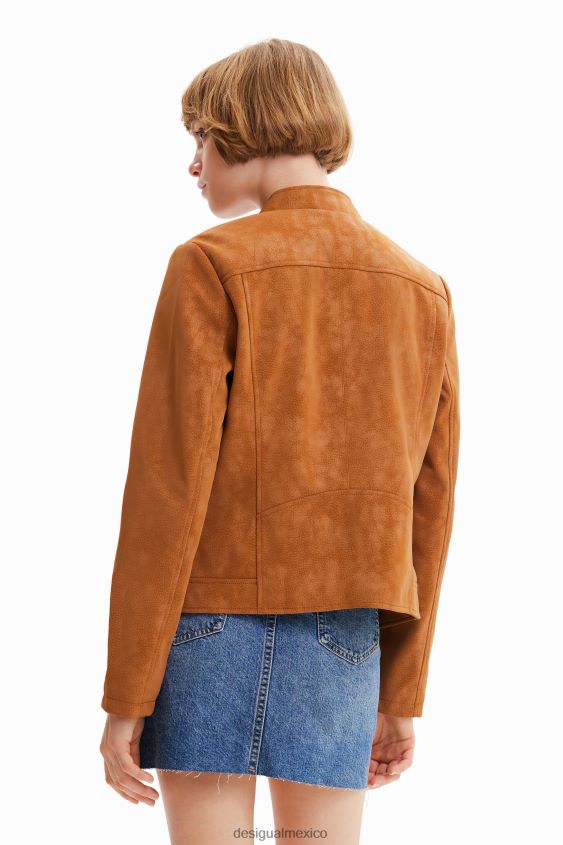 Desigual mujer chaqueta motera con efecto de gamuza VZ26R0529 ropa