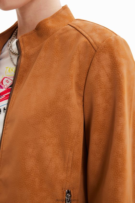 Desigual mujer chaqueta motera con efecto de gamuza VZ26R0529 ropa