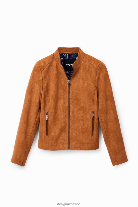 Desigual mujer chaqueta motera con efecto de gamuza VZ26R0529 ropa
