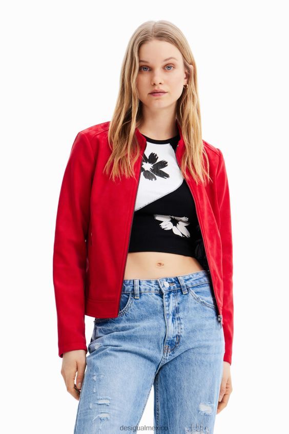 Desigual mujer chaqueta motera con efecto de gamuza VZ26R0602 ropa