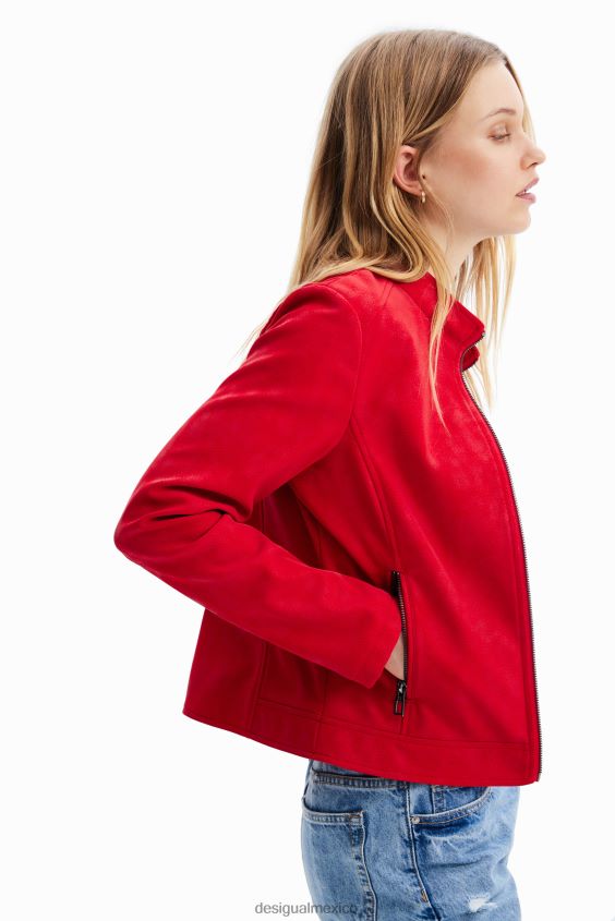 Desigual mujer chaqueta motera con efecto de gamuza VZ26R0602 ropa