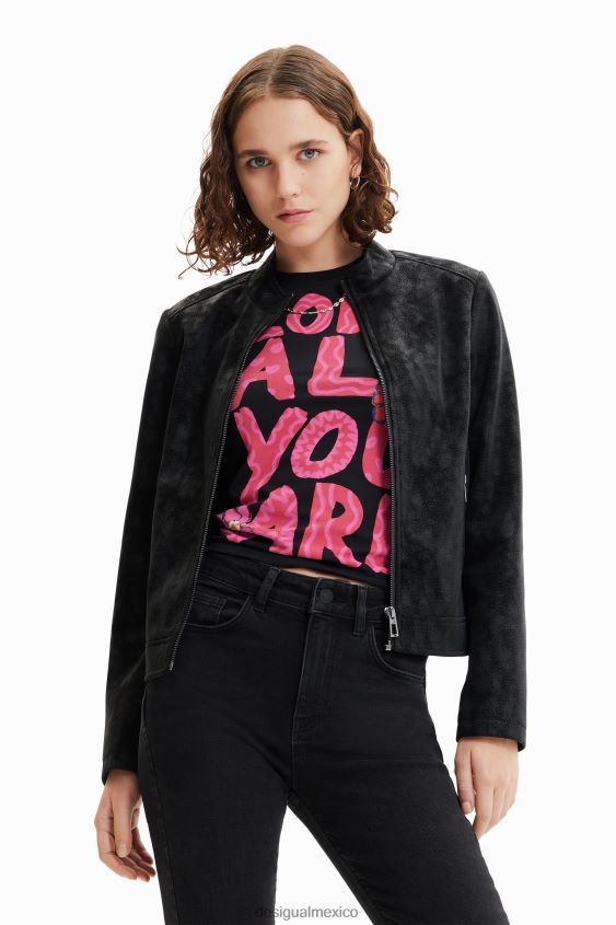 Desigual mujer chaqueta motera con efecto de gamuza VZ26R0715 ropa