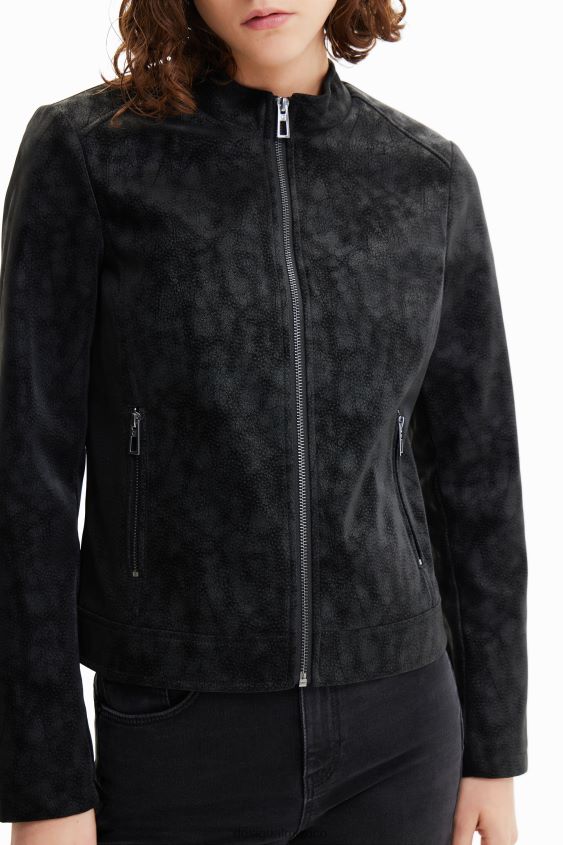 Desigual mujer chaqueta motera con efecto de gamuza VZ26R0715 ropa