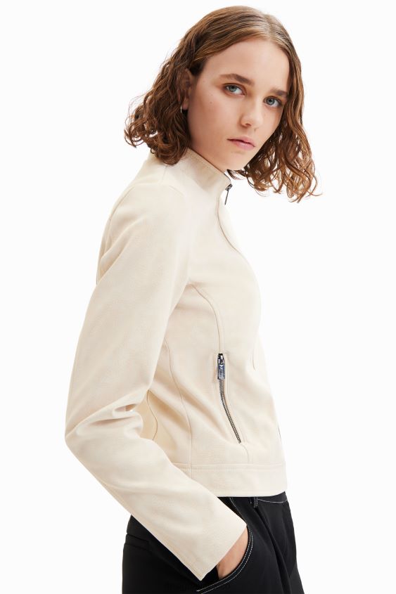 Desigual mujer chaqueta motera con efecto de gamuza VZ26R0793 ropa
