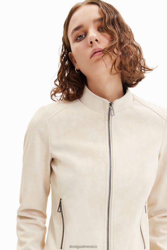 Desigual mujer chaqueta motera con efecto de gamuza VZ26R0793 ropa