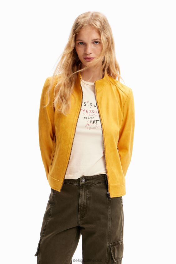 Desigual mujer chaqueta motera delgada VZ26R029 ropa