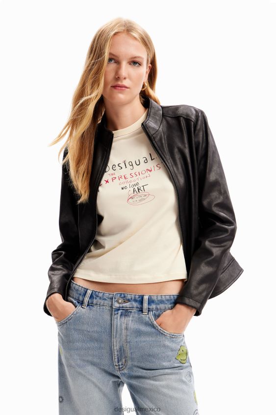 Desigual mujer chaqueta motera delgada VZ26R045 ropa