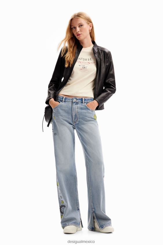 Desigual mujer chaqueta motera delgada VZ26R045 ropa