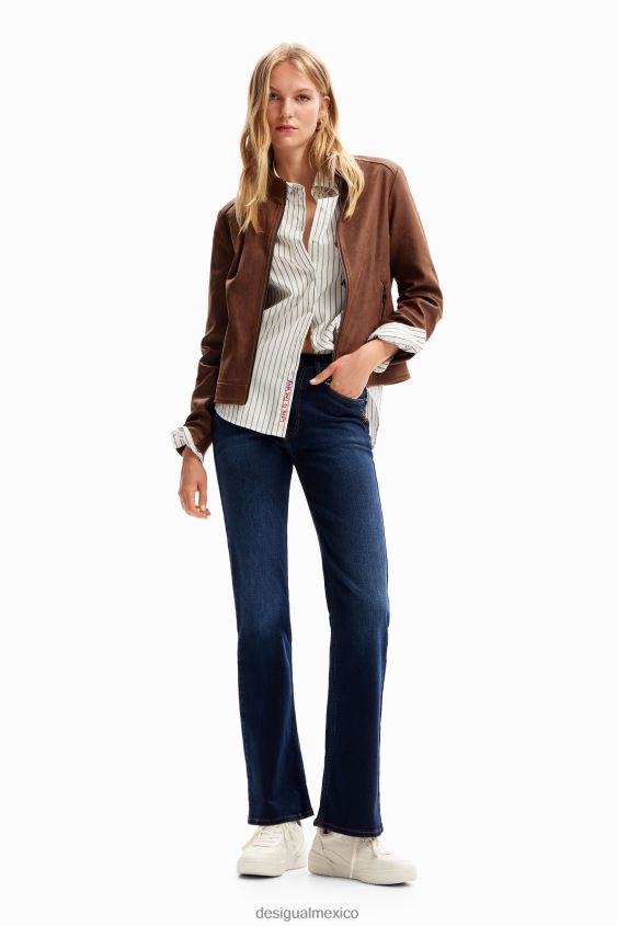 Desigual mujer chaqueta motera delgada VZ26R076 ropa