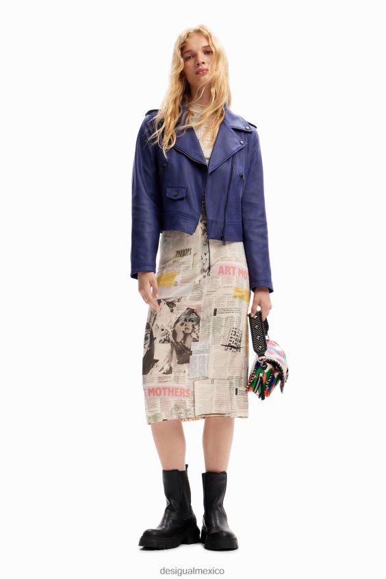Desigual mujer chaqueta motera delgada VZ26R0998 ropa