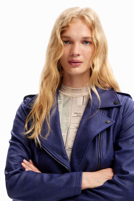 Desigual mujer chaqueta motera delgada VZ26R0998 ropa