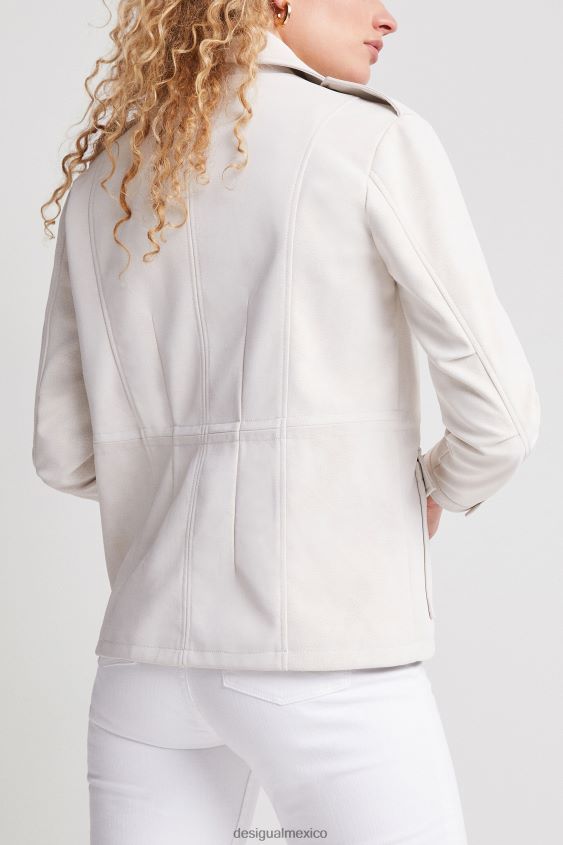Desigual mujer chaqueta recta con bolsillos VZ26R01046 ropa