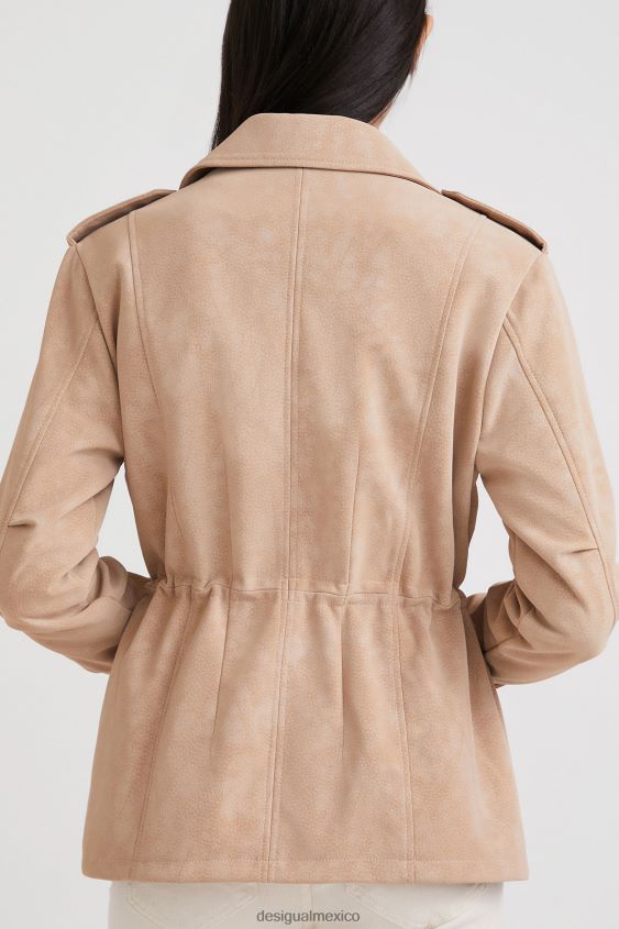 Desigual mujer chaqueta recta con bolsillos VZ26R01076 ropa