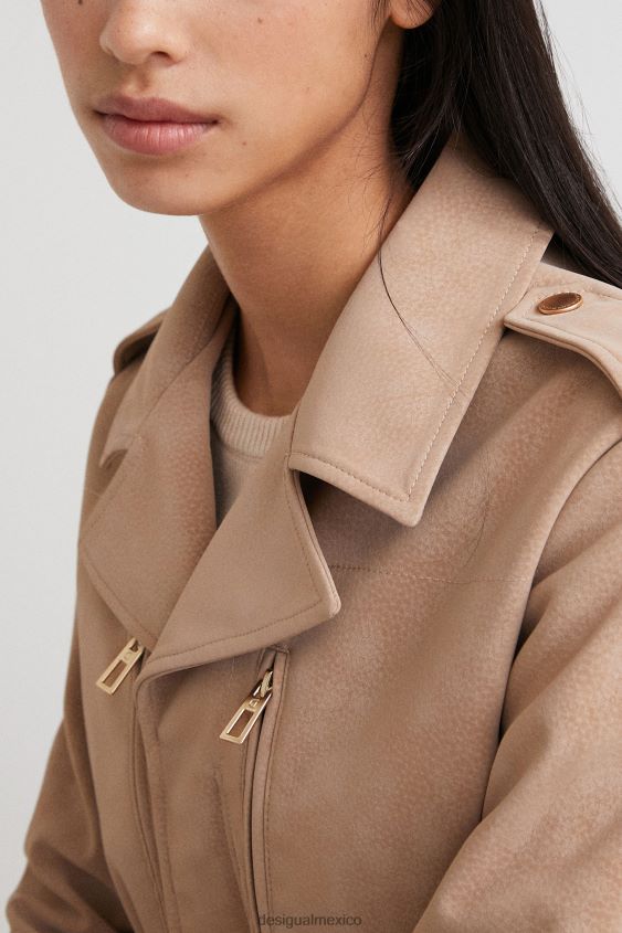 Desigual mujer chaqueta recta con bolsillos VZ26R01076 ropa