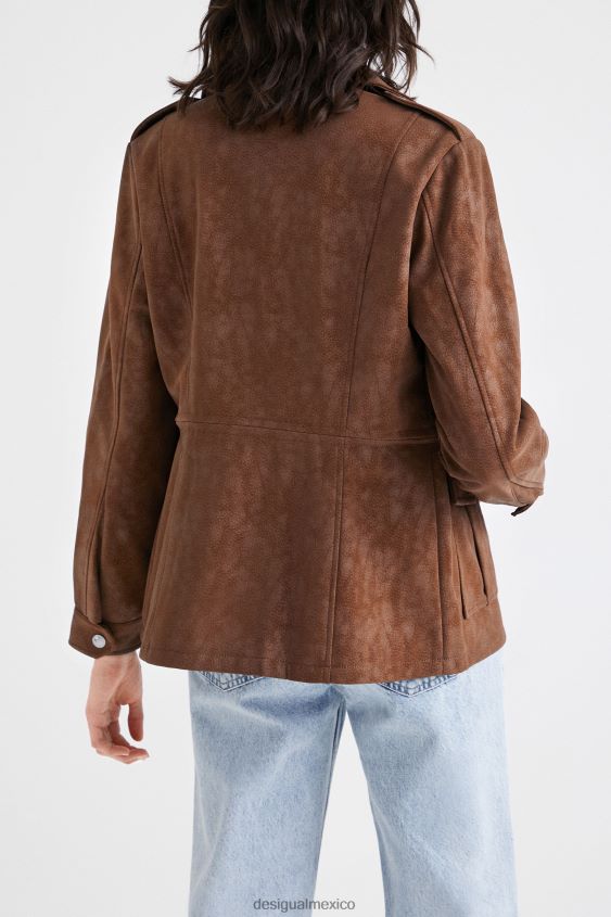 Desigual mujer chaqueta recta con múltiples bolsillos VZ26R01049 ropa