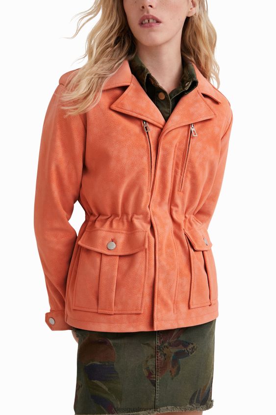 Desigual mujer chaqueta recta con múltiples bolsillos VZ26R01062 ropa