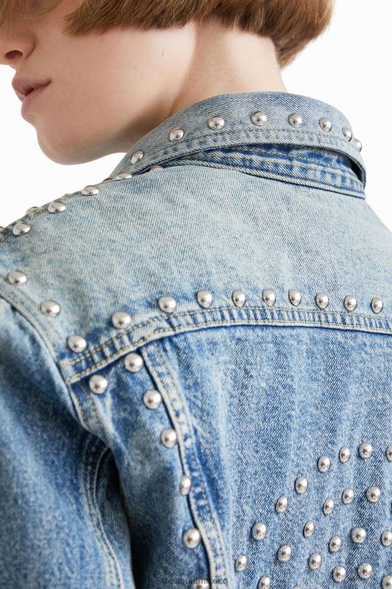 Desigual mujer chaqueta vaquera con tachuelas de johnson hartig VZ26R01065 ropa