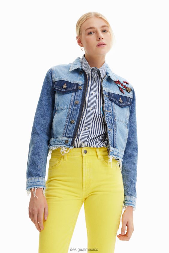 Desigual mujer chaqueta vaquera corta tipo camionero VZ26R01016 ropa