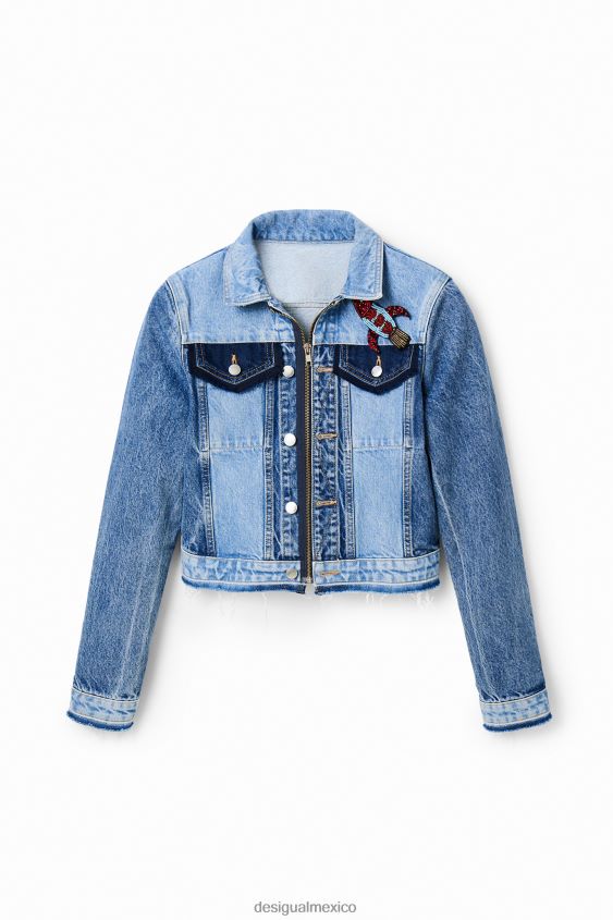 Desigual mujer chaqueta vaquera corta tipo camionero VZ26R01016 ropa