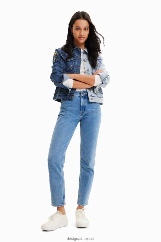 Desigual mujer chaqueta vaquera de dos tonos VZ26R0971 ropa