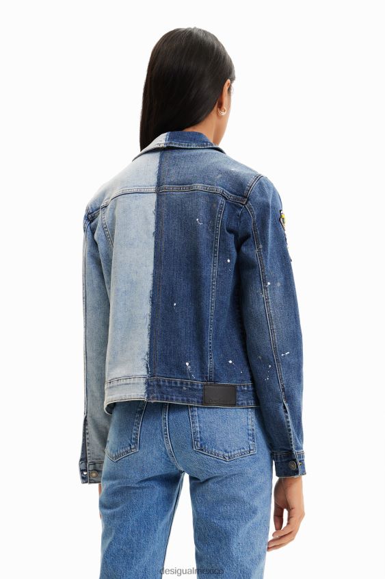 Desigual mujer chaqueta vaquera de dos tonos VZ26R0971 ropa