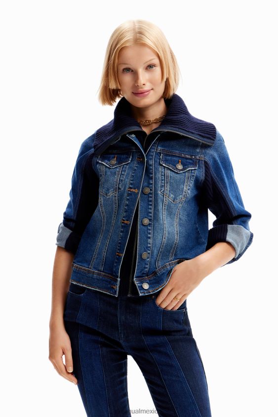 Desigual mujer chaqueta vaquera híbrida VZ26R0827 ropa