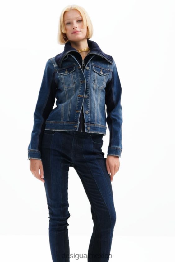 Desigual mujer chaqueta vaquera híbrida VZ26R0827 ropa