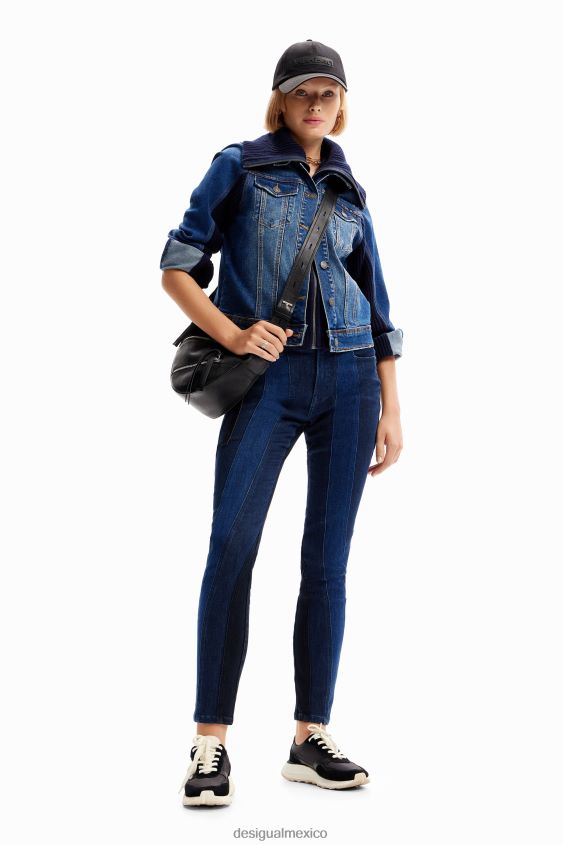 Desigual mujer chaqueta vaquera híbrida VZ26R0827 ropa