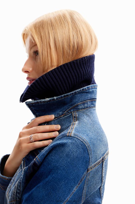 Desigual mujer chaqueta vaquera híbrida VZ26R0827 ropa
