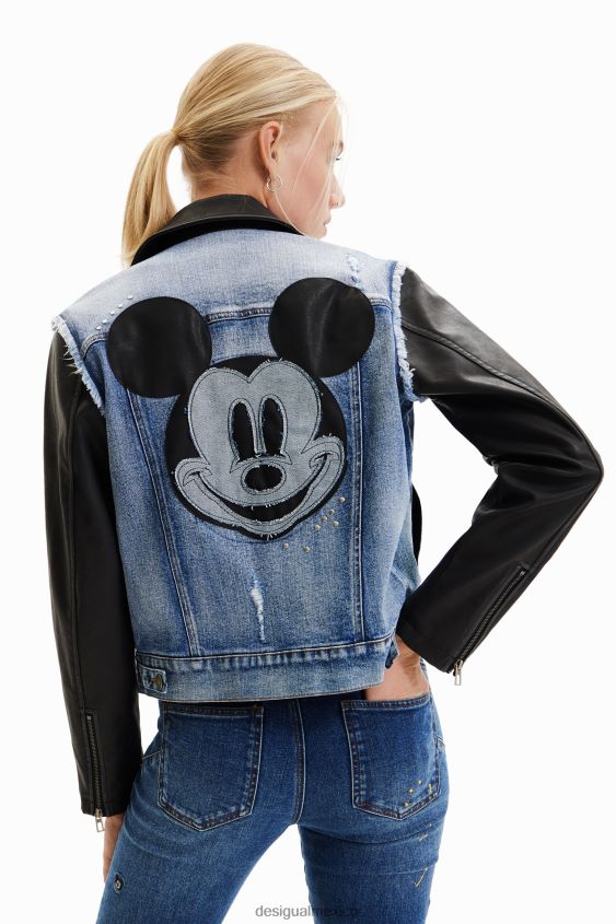 Desigual mujer chaqueta vaquera híbrida de mickey mouse VZ26R0371 ropa