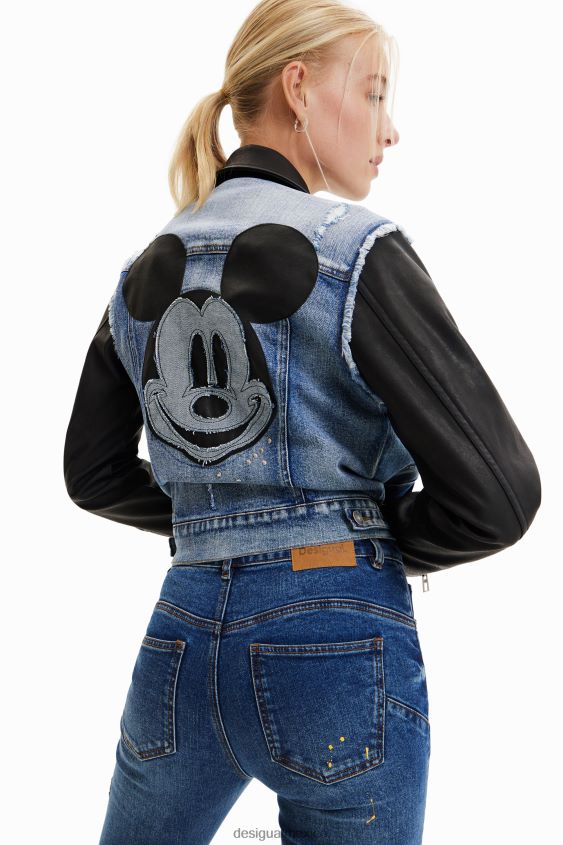 Desigual mujer chaqueta vaquera híbrida de mickey mouse VZ26R0371 ropa