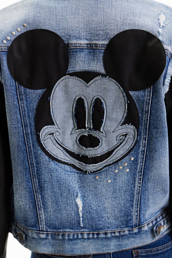 Desigual mujer chaqueta vaquera híbrida de mickey mouse VZ26R0371 ropa