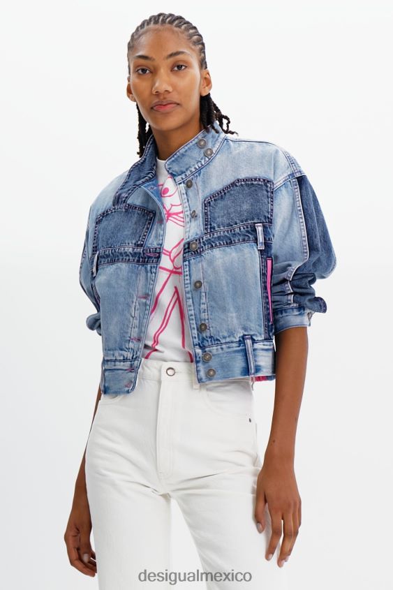 Desigual mujer chaqueta vaquera oversize de pantera rosa VZ26R0902 ropa