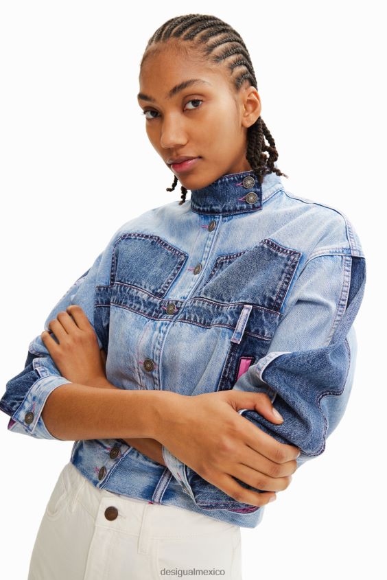 Desigual mujer chaqueta vaquera oversize de pantera rosa VZ26R0902 ropa