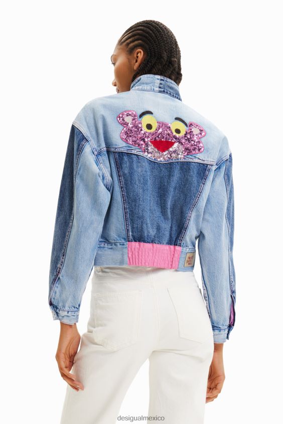 Desigual mujer chaqueta vaquera oversize de pantera rosa VZ26R0902 ropa