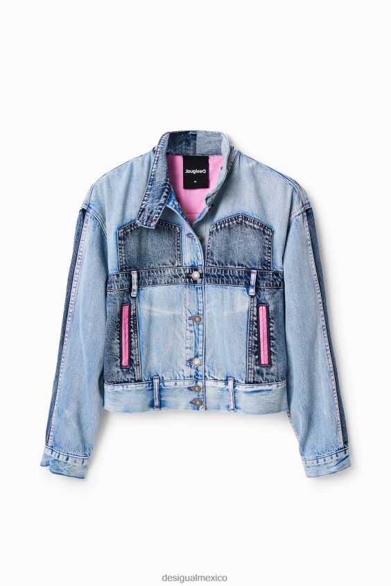 Desigual mujer chaqueta vaquera oversize de pantera rosa VZ26R0902 ropa