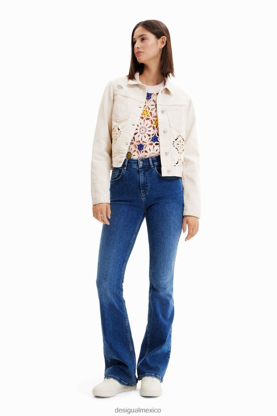 Desigual mujer chaqueta vaquera troquelada VZ26R0843 ropa