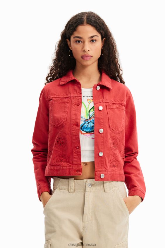 Desigual mujer chaqueta vaquera troquelada VZ26R0982 ropa