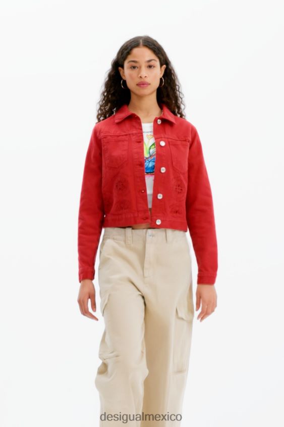 Desigual mujer chaqueta vaquera troquelada VZ26R0982 ropa