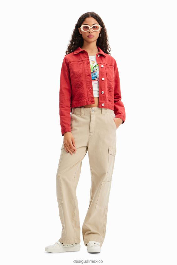 Desigual mujer chaqueta vaquera troquelada VZ26R0982 ropa