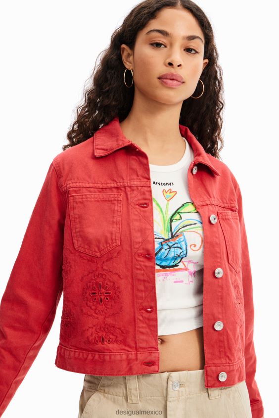 Desigual mujer chaqueta vaquera troquelada VZ26R0982 ropa