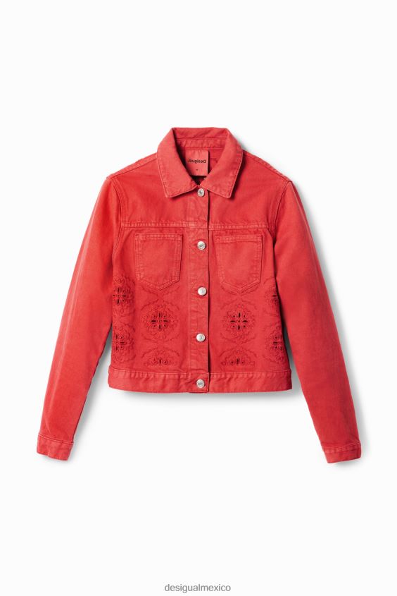Desigual mujer chaqueta vaquera troquelada VZ26R0982 ropa