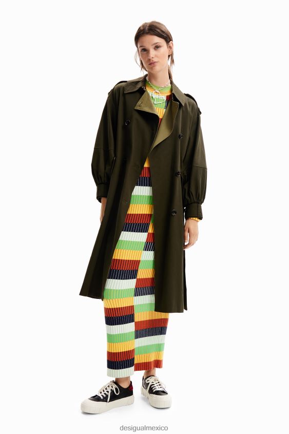 Desigual mujer gabardina oversize con cinturón VZ26R0251 ropa