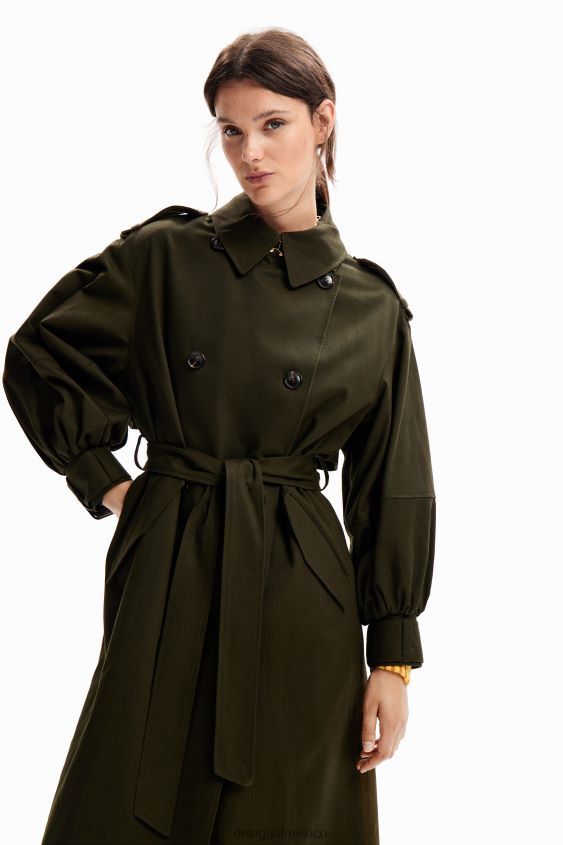Desigual mujer gabardina oversize con cinturón VZ26R0251 ropa