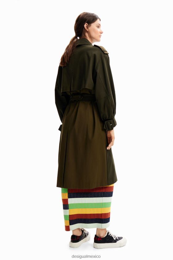 Desigual mujer gabardina oversize con cinturón VZ26R0251 ropa