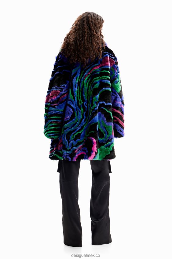 Desigual mujer metro. abrigo con efecto de piel de christian lacroix VZ26R0134 ropa