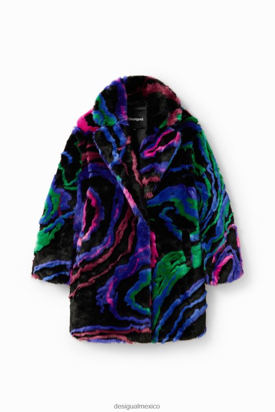 Desigual mujer metro. abrigo con efecto de piel de christian lacroix VZ26R0134 ropa