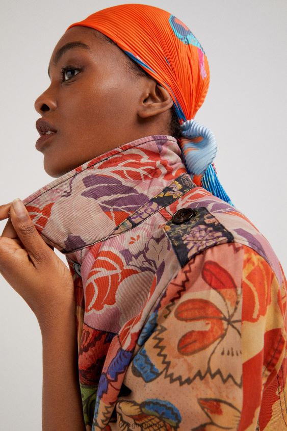 Desigual mujer metro. chaqueta de patchwork tropical de christian lacroix VZ26R0929 ropa