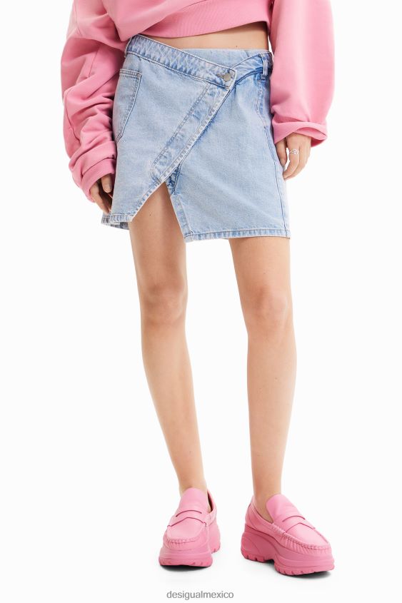 Desigual mujer Maitrepierre minifalda vaquera cruzada VZ26R0362 ropa